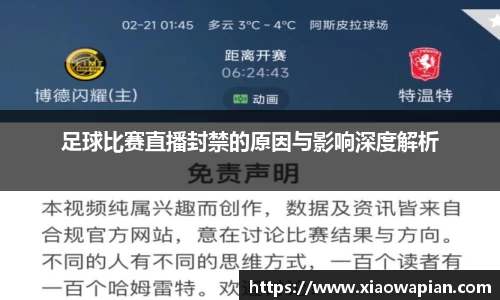足球比赛直播封禁的原因与影响深度解析